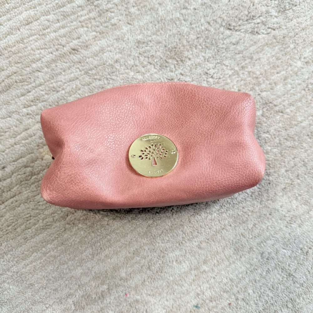Mulberry Dusty Rose Leather Personal Pouch Bag with Gold Hardware - Picture 2 of 11